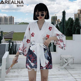 Haori Yukata Men Korean Samurai Japanese Kimono Traditional Clothing Vintage Crane Anime Kimono Beach Girls Cosplay Dress Shirts ALODIA STORE