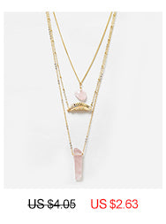 Wild&amp;Free Gold Plated Triangle Moon Star Pendant Necklace For Women Girls Short Geometric Charm Necklace ladies gift ALODIA STORE