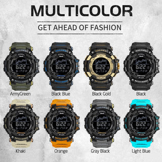 SMAEL Mens Watch Military Waterproof Sport WristWatch Digital Stopwatches For Men 1802 Military Electronic Watches Male Clock ALODIA STORE