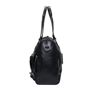 Luxury Style Mens Leather Travel Bag PU Handbags Male Travel Duffel Bags Tote High Quality Men Business Messenger Shoulder Bag ALODIA STORE