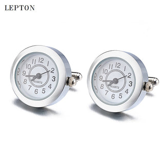 Battery Digital Watch Cufflinks For Men Lepton Real Clock ALODIA STORE