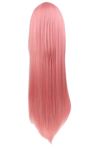 QQXCAIW Long Straight Cosplay Wig Black Purple Pink Blue Sliver Gray Blonde White Orange Brown Synthetic Hair Wigs ALODIA STORE