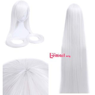 L-email wig Synthetic Hair 60inch 150cm Long Blonde Wig Chobits Chi Cosplay Wigs Straight Beige Black Halloween Cosplay Wig ALODIA STORE