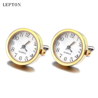 Battery Digital Watch Cufflinks For Men Lepton Real Clock ALODIA STORE