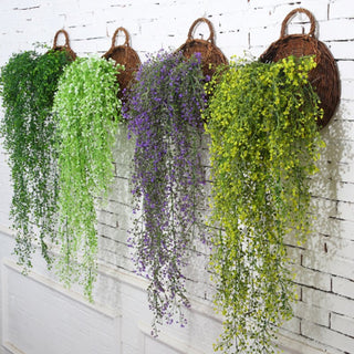 50-105CM Artificial Hanging Flower Plant Fake Vine Willow Rattan Flower Artificial Hanging Plant For Home Garden Wall Decoration ALODIA STORE