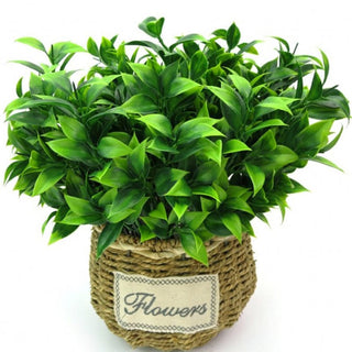7 branches green artificial plants for garden bushes fake grass eucalyptus orange leaves faux plant for home shop decoration ALODIA STORE