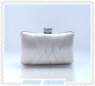 Women Clutch Bags Satin Bride Bag Purse Designer Gentle Evening Bags Party Handbag Wedding Clutch Wallet Shoulder Bag 7395 ALODIA STORE