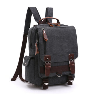 Scione Small Canvas Backpack Men Travel Back Pack Multifunctional Shoulder Bag Women Laptop Rucksack School Bags Female Daypack ALODIA STORE