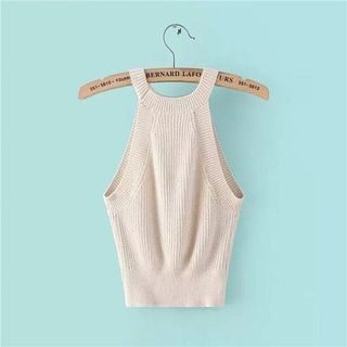 Summer off shoulder knitted bustier crop top Women sleeveless crop top elastic tube tank tops Beach sexy camis 7 colors ALODIA STORE