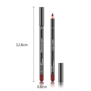 6 12Pcs/Set Waterproof Pencil Lipstick Set Pen Matte Lip Liner Long Lasting Makeup Pens Easy to Wear Non-stick Cup карандаш для ALODIA STORE