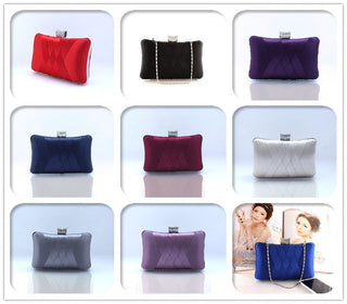 Women Clutch Bags Satin Bride Bag Purse Designer Gentle Evening Bags Party Handbag Wedding Clutch Wallet Shoulder Bag 7395 ALODIA STORE