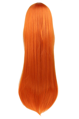 QQXCAIW Long Straight Cosplay Wig Black Purple Pink Blue Sliver Gray Blonde White Orange Brown Synthetic Hair Wigs ALODIA STORE