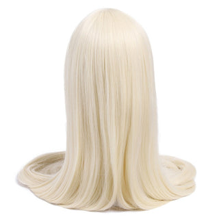 L-email wig Synthetic Hair 60inch 150cm Long Blonde Wig Chobits Chi Cosplay Wigs Straight Beige Black Halloween Cosplay Wig ALODIA STORE