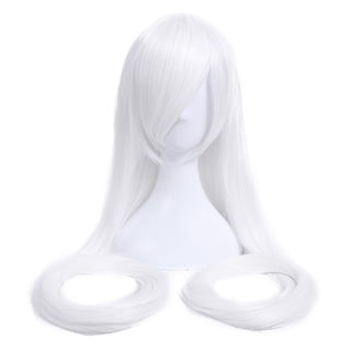 L-email wig Synthetic Hair 60inch 150cm Long Blonde Wig Chobits Chi Cosplay Wigs Straight Beige Black Halloween Cosplay Wig ALODIA STORE