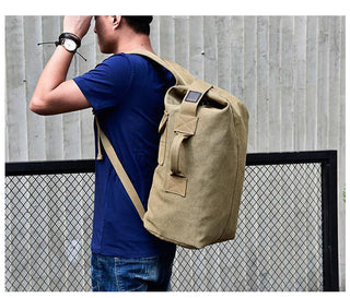 Large Man Travel Bag Mountaineering Backpack Male Luggage Canvas Bucket Shoulder Army Bags For Boys Men Backpacks mochilas XA88C ALODIA STORE