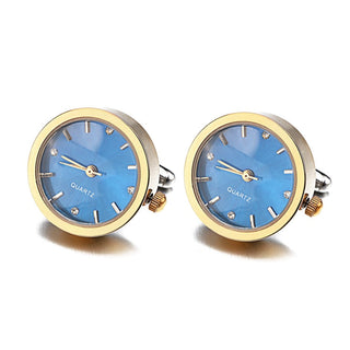 Battery Digital Watch Cufflinks For Men Lepton Real Clock ALODIA STORE