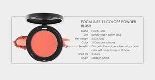 FOCALLURE 11 Color Blush Palette Makeup ALODIA STORE