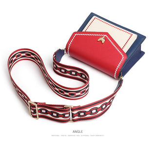 FOXER Brand Women Messenger Crossbody Bag Lady Colorful Panelled Flap Designer Shoulder Bag Small Split Leather Purse for Female ALODIA STORE
