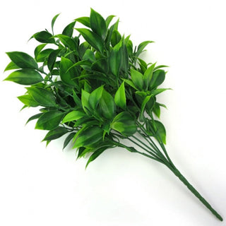 7 branches green artificial plants for garden bushes fake grass eucalyptus orange leaves faux plant for home shop decoration ALODIA STORE