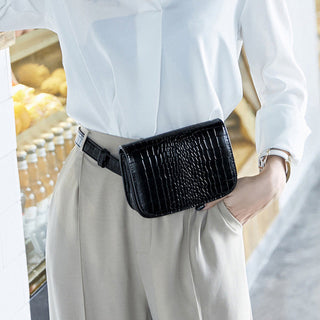 Fashion Women Luxury Leather Alligator Waist bag ALODIA STORE