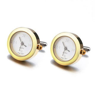 Battery Digital Watch Cufflinks For Men Lepton Real Clock ALODIA STORE