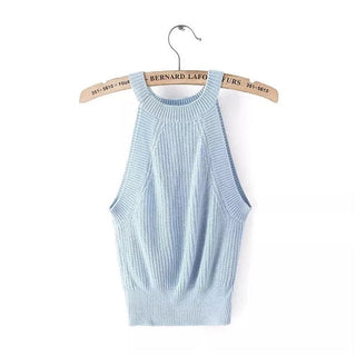 Summer off shoulder knitted bustier crop top Women sleeveless crop top elastic tube tank tops Beach sexy camis 7 colors ALODIA STORE