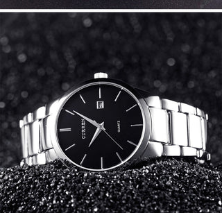 CURREN Top Brand Luxury Fashion Simple Men Watches Slim Steel Strap Waterproof Watch for Man Quartz Business Watch Clock 8106 ALODIA STORE