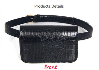 Fashion Women Luxury Leather Alligator Waist bag ALODIA STORE