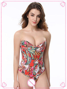 Body de talla grande de encaje para mujer, corsé sin espalda con tirantes y lazo, 944 ALODIA STORE