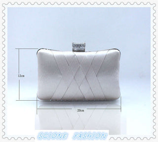 Women Clutch Bags Satin Bride Bag Purse Designer Gentle Evening Bags Party Handbag Wedding Clutch Wallet Shoulder Bag 7395 ALODIA STORE