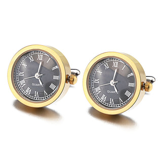 Battery Digital Watch Cufflinks For Men Lepton Real Clock ALODIA STORE