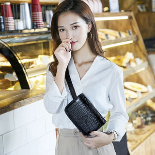 Fashion Women Luxury Leather Alligator Waist bag ALODIA STORE