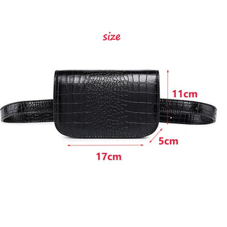 Fashion Women Luxury Leather Alligator Waist bag ALODIA STORE