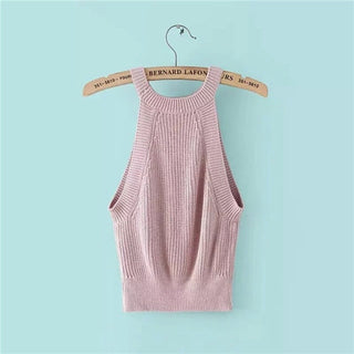 Summer off shoulder knitted bustier crop top Women sleeveless crop top elastic tube tank tops Beach sexy camis 7 colors ALODIA STORE