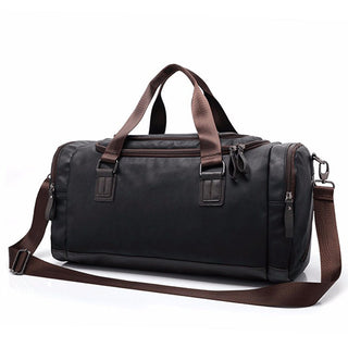 Casual Travel Duffel Bag PU Leather Men Handbags Big Large Capacity Travel Bags Black Mens Messenger Bag Tote ALODIA STORE