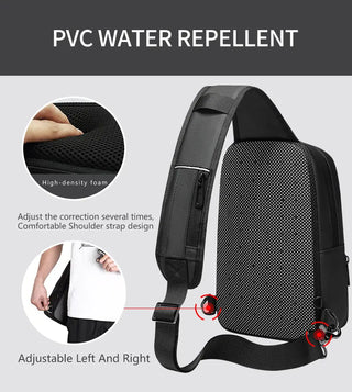 EURCOOL Messenger Bag for Men Black Crossbody Bags men for 7.9" iPad W
