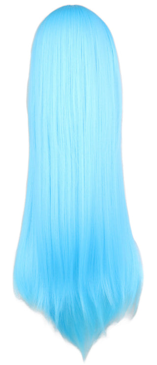 QQXCAIW Long Straight Cosplay Wig Black Purple Pink Blue Sliver Gray Blonde White Orange Brown Synthetic Hair Wigs ALODIA STORE