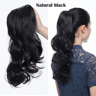 HAIRRO Claw Clip On Ponytail Hair Extension Synthetic Ponytail Extension Hair For Women Pony Tail Hairpiece Curly Style ALODIA STORE