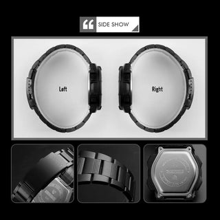 SKMEI Men Watch Fashion Quartz Sports Watches Stainless Steel Strap Men Watches Top Brand Luxury Business Waterproof Wrist Watch ALODIA STORE