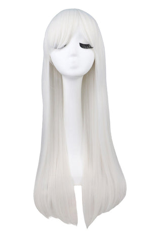 QQXCAIW Long Straight Cosplay Wig Black Purple Pink Blue Sliver Gray Blonde White Orange Brown Synthetic Hair Wigs ALODIA STORE