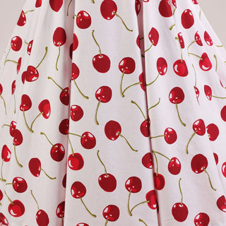 Women Red Cherry Party Dress Vintage 50s Rockabilly Hepburn Dress 2023 Elegant Summer Strapless Swing Retro Halter Pin up Dress ALODIA STORE