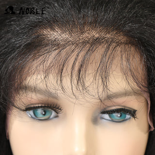 Noble Synthetic Lace Front Wig Long Kinky Straight Baby Hair 26 Inch Wigs For Black Women 0mbre wig Lace Front Synthetic Wigs ALODIA STORE