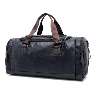 Casual Travel Duffel Bag PU Leather Men Handbags Big Large Capacity Travel Bags Black Mens Messenger Bag Tote ALODIA STORE
