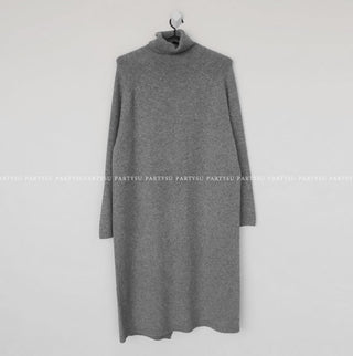 2023 Korean Style Turtleneck Long fall winter Sweater Dress Side split Female Pullover mujer sueteres ALODIA STORE