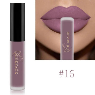 NICEFACE Lip Gloss Nude Matte Liquid Lipstick Lipgloss Waterproof Lip - Alodia Store