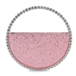 Luxury Colored Diamond Half Moon Women Purses and Handbags Evening Bag Serpentine Designer Party Clutch Bag Chic Wedding Bag ALODIA STORE
