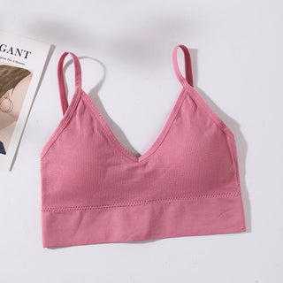 Women Sexy Crop Tops Tube Top Female Streetwear Sleeveless Camis Seamless Sports Lingerie Tee Bra Crop Top Bandeau Top Tank ALODIA STORE