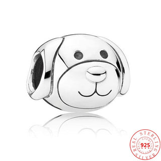 100% 925 Sterling Silver Boy Girls Feather Cat Dog Family Tree Beads Fit Original Pandora Charms Bracelet Women DIY Fine Jewelry ALODIA STORE