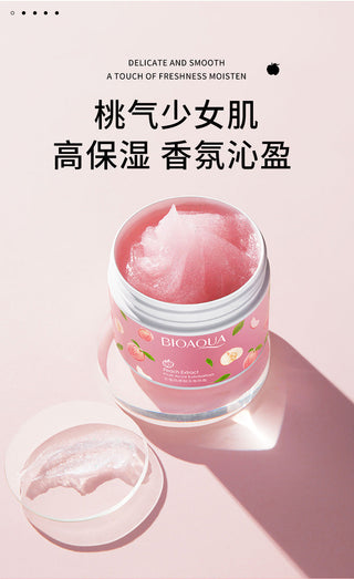 Bioaqua Peach fruit acid scrub clean pore water tender moist improve dry moisture to keratin ALODIA STORE
