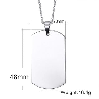 Vnox Stainless Steel Double Dog Tag Necklace for Men High Polished Pendant ID Men Jewelry 24" Chain Necklace ALODIA STORE